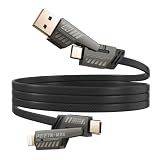 USB Type C ライトニング 変換 マルチ 充電ケーブル 1.2M 最大65W カラーライト付き 4in1 ケーブル 高速充電 Lightning キラキラ タイプC アダプター 光 一本多役 PD対応 for iPhone 16 15 14 for Galaxy 多機種対応