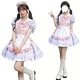 [AOTYP] メイド服 メイドコスプレ コンカフェ 猫爪 ネコ娘 可愛い ショート丈 メイドコスチューム ハロウィン仮装 レディース 妹系メイド 大きいリボン セット 一式 こすぷれ イベント パーティー 大人 ハロウィン 学園祭 撮影 オタクダンス パープル M
