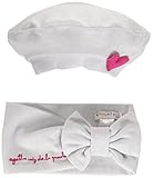 アガタ・ルイス・デ・ラ・プラダ ベビー Agatha Ruiz de la Prada Baby ハートシルバーの帽子とマフラー 50cm