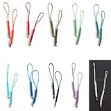 Craft Tamago 【10本】シンプルな単色根付け紐 80mm 金具：シルバー 【マリンブルー】