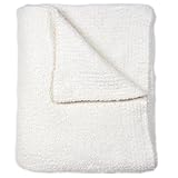 (カシウエア)kashwere Queen Solid Blanket 190×230cm Cream [並行輸入品]