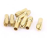 uxcell スリーブコレット　真鍮コレット　ディアブラスコレット　1.0mm1.6mm　2.3mm　3.2mmドレメルツールゴールドトーン8個