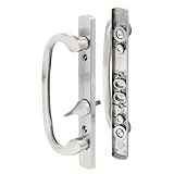 Prime-Line Products C 1282 Sliding Glass Door Handle Set, 3-15/16 in., Diecast, Satin Nickel Plated,