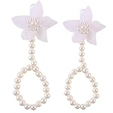 Elevin(TM) Trendy Fashion Toddler Baby Beautiful Pearl Chiffon Barefoot Flower Anklet (White) by Ele