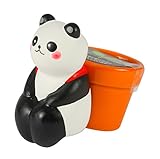 聖新陶芸 どこでもおすわりガーデン パンダ クローバー