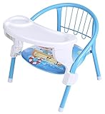 Bolso ベビーチェアー 豆椅子 用 テーブル 乳児 子供 お食事 おやつ 離乳食 パイプイス 脱出防止 (ホワイト)