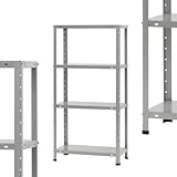 DK-1263 幅60×奥行30×高さ120cm 4段 シルバー 40㎏/段