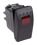 Daystar Universal Rocker Switch with Red Light 20 Amp Single Pole KU80014 Made in America [並行輸入品]
