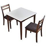 タンスのゲン 【 ダイニングテーブル + チェア 2点セット 】 75cm 天然木 木製 ファブリックダークブラウン 11719213 01