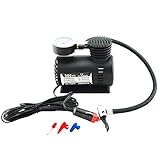 PerPure 12V 300PSI 自動車 用 エアー コンプレッサー シガーソケット専用　小型　電動 タイヤ 空気入れ　ポータブル　ブラック