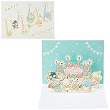 サンリオ バースデーカード はぴだんぶい ケーキを囲む グリーティングカード 海外輸送可 BD219-3 SANRIO 609439