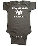 WWE Baby Onesie " King of the Crib "ボディスーツ カラー: ブラック
