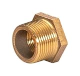 Jmf六角ブッシング1 – 1 / 2 "レッド真鍮鉛フリー