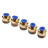 5本入り 空気圧継手 空気圧 ストレート プッシュイン スタッド 継手 コネクタ エアウォーター PC4-03