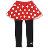 ベビードール チュール付スカッツ ウルトラストレッチパンツ レギンス付スカート 子供服 140 10レッド/ドット:ロング丈