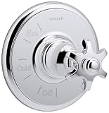 Kohler T72767-3M-CP Artifacts Rite-Temp pressure-balancing valve trim with prong handle, Less Valve,