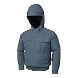 空調服:フード付チタン肩当有NSP空調服(ウェア・ファン2個・ケーブル・電池ボックス) 型式:SNB-101 チャコールグレー5L