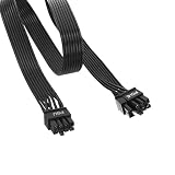 Corsair用PCIeケーブル 25インチ 8ピン PSU オス - 6+2ピン GPU オス電源ケーブル Thermaltake、ARESGAMEモジュラー電源用 (ブラック)