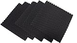 Cui cuy 防音 吸音 緩衝材 ウレタン スポンジ ブラック 黒 壁 貼りつけ 波型 50cm×50cm 5枚 セット 高品質