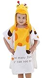 C-Princess 子供 ベビー バスタオル バスローブ ビーチタオル キッズ 赤ちゃん お風呂上がり フード付き 動物 おくるみ ポンチョマント かわいい キリン
