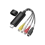 ビデオキャプチャー USB2.0接続 キャプチャー キャプチャーボードgv-usb2 RCA for PAL or NTSC ビデオ ゲーム機 DVD VHSテープ カメラ ビデオ ゲーム機 ダビング パソコン取り込み キャプチャーケーブル Windows 2000 / XP/Vista/Win 7/8/8.1/10対応 dvd パソコン 保存