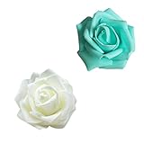Perfeclan フォームローズヘッド　造花　ブライダル　ブーケ　デコレーション　花嫁の手首の花　ボールの花輪　造花　100個　全2セット選べる - セット1