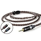 okcsc T4 2Pin リケーブル イヤホンケーブル 0.78mm 交換ケーブル マイクなし 8芯 6N OCC 単結晶銅 2.5mm