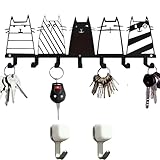 【快適良品スヤスワ】キーフック 猫 壁掛け 玄関 おしゃれ 鍵掛け猫 壁掛けフック猫 アンティーク (フックタイプ)