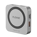 FLEANE 磁気USB Cハブ 8イン1 & Type-Cドッキングステーション M.2 NVMe 2230 SSDエンクロージャ、4K@60Hz HDMI 10Gbps USB-A/USB-C 3.2 SD/TF 3.0カード Solt AUX 100W PD iPhone 15 16 MacBook Pro Air ノートパソコン用
