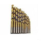 13pcs HSSハイ鋼チタンコーティングドリル木工用ウッドツール1.5mm - 6.5mm金属用