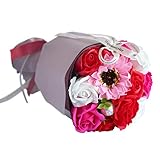 Yobansa 造花 フレグランス ソープフラワー プレゼント 花束 石鹸 薔薇 枯れない 花 バラ ブーケ プレゼント 結婚祝い 誕生日 母の日 父の日 定年祝い 還暦祝い 新築祝い 送別会 メッセ