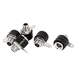 uxcell バナナプラグソケット スピーカー ターミナル ブラック 4mmプラグ直径 5個入