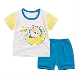 PANCY ベビー服 春夏 半袖 Ｔシャツ パンツ 上下セット 男の子 女の子 かわいい 動物プリント 1歳～5歳(くま,110cm)