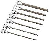 Blackhawk By Proto HLB-9407S Drive Long Ball Hex Bit Socket Set, 3/8-Inch, 7-Piece [並行輸入品]