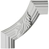 Ekena Millwork PML06X06AC Reeded Acanthus Leaf Panel Molding Corner, 6-Inch x 6-Inch x 1 1/8-Inch by