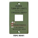 スイッチ コンセント カバー レディキロワット カーキ 1口 ELECTRIC PLATE REDDY KILOWATT KH