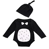 ブラックNicircle ロンパース 帽子 セット カバーオール ポルカドット 連体服 超かわいい 新生児 ベビー服 赤ちゃんジャンプスーツ ワンピース 男 女の子 柔らかい おしゃれ 3〜12ヶ月 