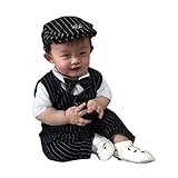 (プチプライム) Petit Prime 子供服 ロンパーススーツ ベスト 蝶ネクタイ 3点セット ベビー フォーマル 男の子 ブラック (70, ブラック半袖)