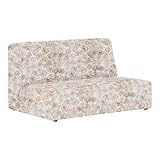 arne 二人掛け ローソファー コンパクト 北欧 おしゃれ アームレス ソファー 2人用ソファ フロアソファ 日本製 Very 2P 花柄 ブラウン