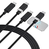 Magtame usb c&usb cケーブル 磁石吸着 壁面に固定機能 (2個セット/1M+1M) タイプcケ_ーブル 金属プレート2個入り 60W/3A急速充電 落下防止・紛失防止 type-cケー_ブル Phone15/MacbookPro/Pad/Pro等c to c機器対応 (1M-ブラック)