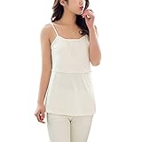 Spinas(スピナス) 授乳服 授乳口付き キャミソール シンプル 無地 ルームウェア 産後 用 インナー 長め丈 産後用 授乳口 クロスオープン 3カラー （ホワイト、XXL）