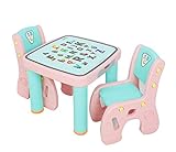 アイファム ifam STUDY DESK キッズテーブル&チェア2脚付  英語(ピンク) if81-engpink