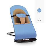 ベビーバウンサー 折りたたみ式 スリーピング 揺りかご 新生児 ピクニック ベッド ベビーシッターバランス メッシュ (ブルー)