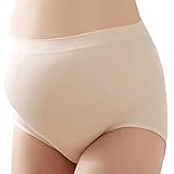 Liebeye マタニティショーツ　女性　妊婦　産前　パンツ　下着　ハイウエスト　ブリーフ　弾性　ヒップアップ　フリーサイズ skin color