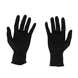 B Blesiya 約100個入り　使い捨て　ニトリル手袋　高品質　薄い　耐酸性　滑り止め　240mm長さ　ブラック　全3サイズ - M