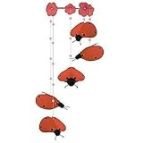 The Butterfly Grove Ladybug Mobile Decoration 3D Mesh Nylon Ladybird Decor, Coral Red by The Butterf