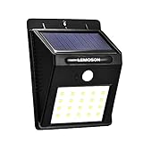 センサーライト　ソーラーライトLemoson 20LED屋外照明高輝度 ワイヤレス 人感センサー搭載 アウトドアライト 弱光 強光モード切替 屋外/軒先/駐車場/庭先/玄関周りなど適用 太陽光充電 夜