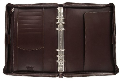 ファイロファックス Filofax キューバン ジップ 茶 A5・6穴 024871