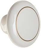 Laurey 1842 1 1 / 2インチ磁器ノブホワイトwithリング