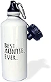 ローズWB _ 151475 _ 1 Best Auntie ever-family Gifts for親戚とHonorary Aunts and Great aunts-blackテキストスポーツウォーターボトル、21オンス、ホワイト [並行輸入品]